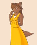  2010 anthro bowmanswolf canine dress female florence_ambrose freefall looking_at_viewer mammal ribbons solo starfighter starfyter webcomic wolf 