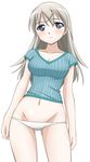  breasts cleavage eila_ilmatar_juutilainen gluteal_fold highres no_pants panties strike_witches transparent_background transparent_png underwear vector_trace 