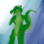  anarchylizard anthro arthropod bee bee_sting breasts bumps female insect lizard nipples nude pussy reptile scalie solo sting tail tears 