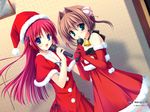  2girls asakura_yume christmas da_capo da_capo_ii santa_costume santa_hat shirakawa_kotori tanihara_natsuki 