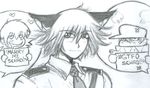  &hearts; adult angry animal_ears blush captain_hans cat cat_ears feline handsome hellsing human humor humour kemonomimi looking_at_viewer lsayaku male mammal nekomimi schr&#246;dinger schrodinger schroedinger seras_victoria sign smile undead vampire werecat werewolf 