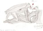  &lt;3 couple draco dragon female genesis love male nude plain_background scalie white_background wings 
