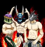  3boys 3guys absurdres armor capcom highres male male_focus monster_hunter multiple_boys muscle muscles pose 