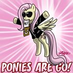  arthropod badge butterfly crossover elite_beat_agents english_text equine eyewear female feral fluttershy_(mlp) friendship_is_magic hair horse insect john_joseco mammal my_little_pony nintendo pegasus pink_hair pony solo suit sunglasses text video_games wings 