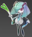  clothing cosplay female hatsune_miku kirlia leek pok&eacute;mon ribbons skirt solo thigh_highs unknown_artist vocaloid 