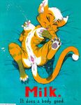  1993 1995 anus breasts butt cat feline female hindpaw james_m_hardiman labia lactating milk milk_squirt nude pussy solo squirt vintage 