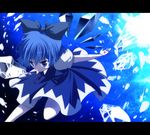 aro bad_id bad_pixiv_id blue_eyes blue_hair cirno ice short_hair solo touhou wings 