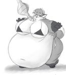  belly big_breasts bikini breasts canine chubby female force_feeding fox inflation morbidly_obese skimpy solo standing stuffing unknown_artist vixen 