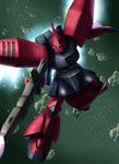  beam_rifle energy_gun firing gun gundam gundam_zz mecha no_humans raybar regelg solo space weapon 