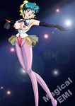  80&#039;s 80's 80s green_hair highres magical_emi magical_girl magician mahou_no_star_magical_emi oldschool short_hair 