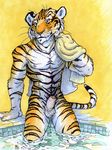  amara_telgemeier balls bath feline invalid_tag male muscles nude penis sheath solo tiger towel uncut 