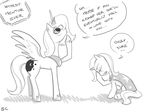  black_and_white cape crown english_text equine female feral friendship_is_magic horn horns horse mammal monochrome my_little_pony plain_background pony princess_luna_(mlp) text trixie_(mlp) unicorn unknown_artist white_background winged_unicorn wings 