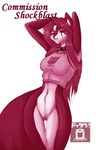  bottomless breasts collar decepticons dossun female pussy skunk solo wide_hips 