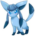  all_fours blue_eyes cute glaceon looking_at_viewer pok&eacute;mon solo tail toraneko 