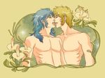 2boys gemini_kanon kiss kissing multiple_boys saint_seiya wyvern_rhadamanthys yaoi 