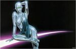  female hajime_sorayama pinup robot shiny skimpy solo technophilia 