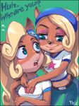  blonde_hair coco_bandicoot couple crash_bandicoot crash_bandicoot_(series) duo eye_contact female hair humor joke looking_at_each_other mammal marsupial naughty_dog pey square_crossover video_games 