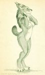  ayelet ayelie feline female lynx nude pencils solo standing 