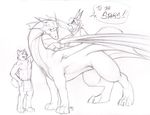  anthro black_and_white bng canine dog dragon feral loincloth lol male monochrome scalie underwear 