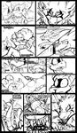  blood comic cynder demon dragon fight hi_res kayla-na mel_the_hybrid monochrome spyro_the_dragon video_games violence 