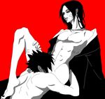  akatsuki_(naruto) black_eyes black_hair brother brothers cloak incest jewelry male male_focus monochrome naruto narzis5638 necklace necrophilia nude oral red_background siblings uchiha_itachi uchiha_sasuke yaoi 