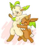  breasts brown_eyes eevee female leafeon lesbian multi_nipple pok&eacute;mon pussy д 