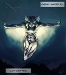  caption comics female flight flying frame hero leap leaping mab night silver solo 