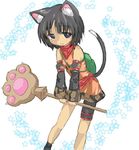  animal_ears black_hair capcom cat_ears cat_girl child melynx monster_hunter paw paws personification 