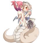  bad_id bad_pixiv_id blush breasts brown_hair demon_girl demon_tail demon_wings dress frfr hairband horns hug lamia medium_breasts monster_girl multiple_girls nude object_insertion original pointy_ears red_eyes red_hair scales short_hair small_breasts succubus tail unbirthing wings yellow_eyes yuri 