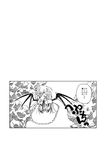  comic flying greyscale jude_(minority_lilac) monochrome remilia_scarlet sketch sneezing solo touhou translated wings 