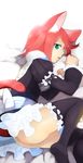  animal_ears ass bad_id bad_pixiv_id black_legwear cat_ears cat_tail green_eyes hakusai_(tiahszld) inazuma_eleven inazuma_eleven_(series) kiyama_hiroto male_focus otoko_no_ko red_hair short_hair solo tail thighhighs 