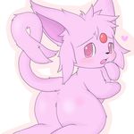  &hearts; blush butt espeon itameshi kneeling pok&eacute;mon solo tail 