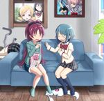  :d :o ^_^ akemi_homura antenna_hair bad_id bad_pixiv_id bag blonde_hair blue_hair blush bow bowtie casual closed_eyes cool_your_head cosplay couch crutch curancuran denim denim_shorts drill_hair eating fingerless_gloves flat_chest food fur_trim gloves green_hair grey_hair hair_bow hair_ornament hairclip hood hoodie indoors kaname_madoka kneehighs kyubey laughing long_hair lying lyrical_nanoha magical_girl mahou_shoujo_lyrical_nanoha mahou_shoujo_lyrical_nanoha_a's mahou_shoujo_lyrical_nanoha_strikers mahou_shoujo_madoka_magica miki_sayaka mitakihara_school_uniform multiple_girls on_floor on_stomach open_mouth photo_(object) pink_hair plaid plaid_skirt pointing ponytail puffy_sleeves purple_hair sakura_kyouko school_uniform shizuki_hitomi short_hair short_twintails shorts sitting skirt smile socks takamachi_nanoha takamachi_nanoha_(cosplay) tomoe_mami top-down_bottom-up turtleneck twin_drills twintails very_long_hair yellow_eyes 