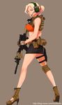  assault_rifle female girl gun highres m16 m4 military rifle usmc weapon 
