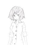  aoi_hana_(oumagadoki_doubutsuen) blush bob_cut breath dress_shirt matsuba_zue oumagadoki_doubutsuen shirt short_hair sketch sleeves_rolled_up solo traditional_media 