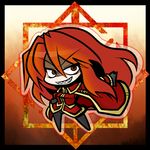  carmen_(pixiv_fantasia) chibi pixiv_fantasia pixiv_fantasia_5 red_eyes red_hair sharp_teeth solo teeth trigard_empire yanagi_(nurikoboshi) 