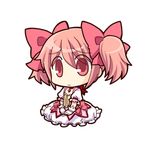  bubble_skirt chibi choker frown full_body gloves hands_on_lap kaname_madoka magical_girl mahou_shoujo_madoka_magica pink_eyes pink_hair puffy_sleeves sitting skirt socha solo transparent_background twintails white_gloves 