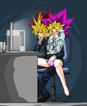  2boys blush crossdress crossdressing handjob indoors lowres male_focus multiple_boys panties penis phone selfcest underwear yami_yugi yami_yuugi yaoi yu-gi-oh yu-gi-oh! yugi yuu-gi-ou_duel_monsters 