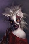  3d female hairless head head_cocked lemur photorealism portrait red robe shadowsquirrel solo wraith 