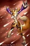  2001 attack canine digimon female fox karabiner renamon solo 