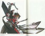  absurdres arc_system_works gradient gradient_background guilty_gear guilty_gear_xx_accent_core guilty_gear_xx_slash highres ishiwatari_daisuke male male_focus official_art order_sol scan sol_badguy solo sword weapon 