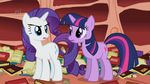  attack equine female feral friendship_is_magic horn mammal my_little_pony rarity_(mlp) super_effective twilight_sparkle_(mlp) unicorn unknown_artist 