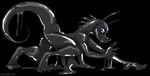  2009 all_fours black blue_eyes claws goo lizard muzz onyx_(biodiesel) scalie solo sticky tail tentacles 