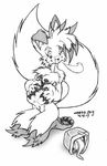  2003 basket canine cute eat female food inflation jeso monochrome vore wolf 