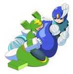  artist_request ass ass_grab capcom face_in_ass highres huge_ass looking_back mermaid monster_girl rockman rockman_(classic) rockman_(original) rockman_9 splash_woman tornado_man tornadoman 