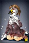  beak bird clothing edmol eyes mp3_player pants shirt socks solo swan tail transformation wings 