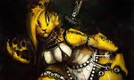  cheetah cleavage clothed clothing feline female katana mammal speedpaint sword veramundis warrior weapon wide_hips 
