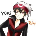  1boy black_hair dark_hair hat male male_focus pokemon pokemon_ruby ruby_(pokemon) solo yuuki_(pokemon) 