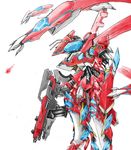  fanart gun mecha no_humans rifle solo weapon white_background 