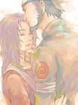  1boy 1girl black_hair couple naruto sana-k-kkr sarutobi_asuma tegaki yuuhi_kurenai 